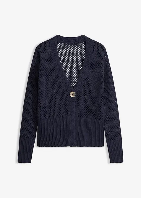 Gilet en maille ajour&eacute;e, bonprix