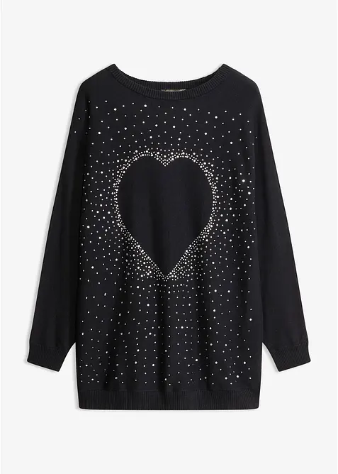 Long-Pullover aus Baumwoll-Mix, bonprix