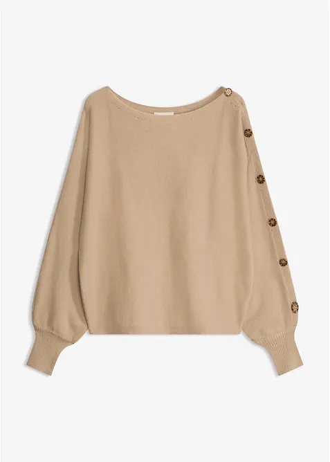Pullover mit Knopfdetails, bonprix