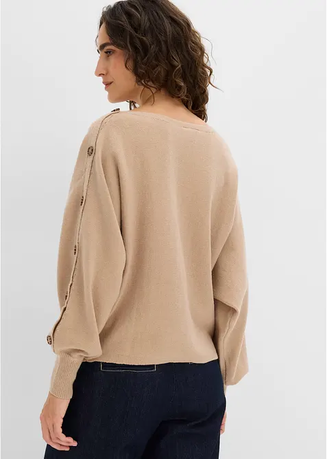 Pullover mit Knopfdetails, bonprix