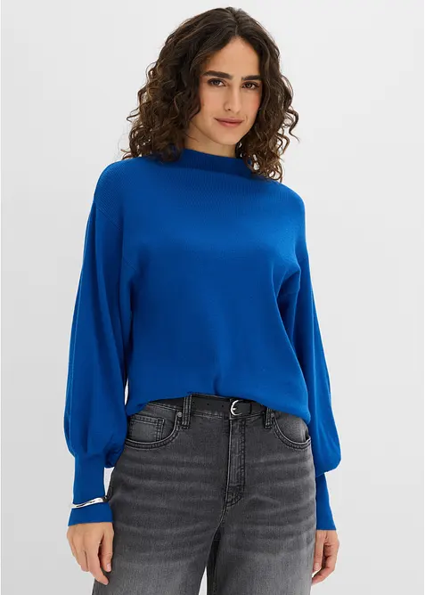 Strickpullover mit Ballon&auml;rmeln, bonprix