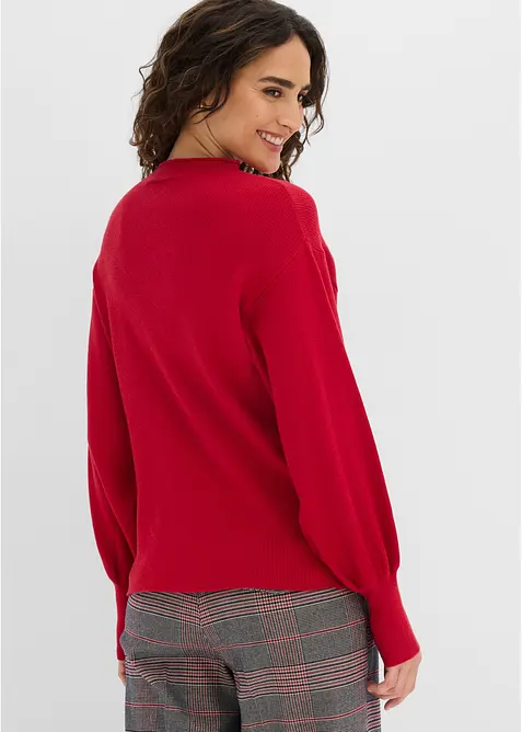 Strickpullover mit Ballon&auml;rmeln, bonprix