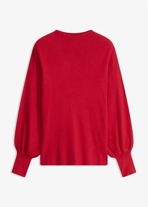 Strickpullover mit Ballon&auml;rmeln, bonprix
