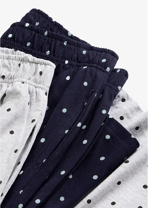 Lange Pyjamahose aus reiner Baumwolle (2er Pack), bonprix