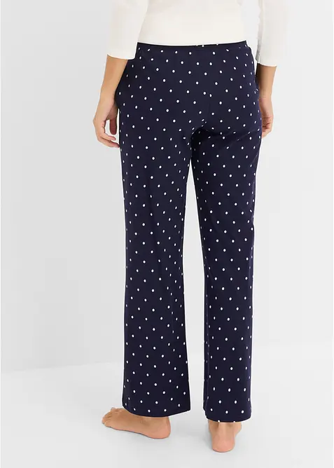 Lange Pyjamahose aus reiner Baumwolle (2er Pack), bonprix