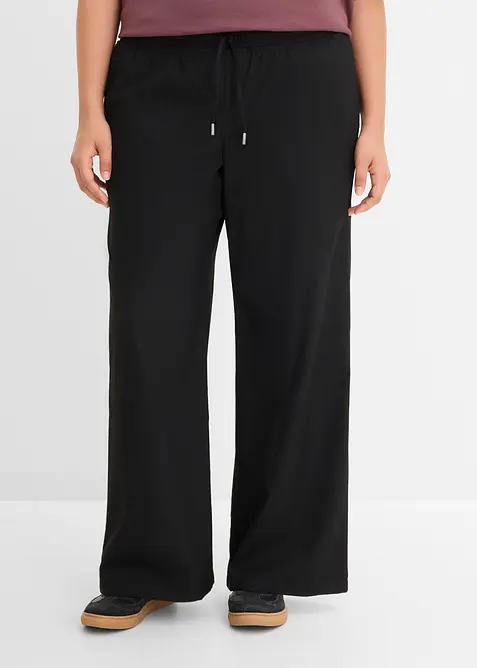 Pantalon large &agrave; pinces, bonprix