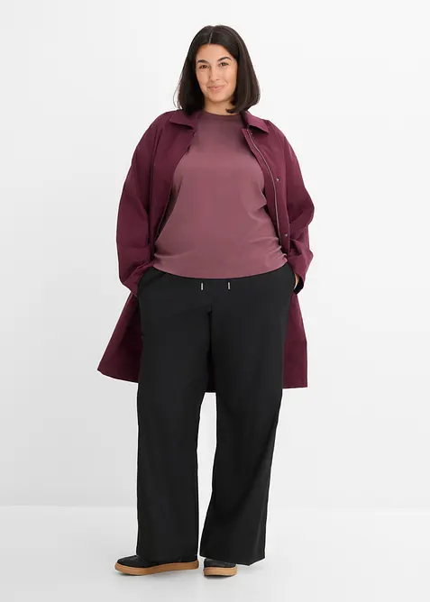 Pantalon large &agrave; pinces, bonprix