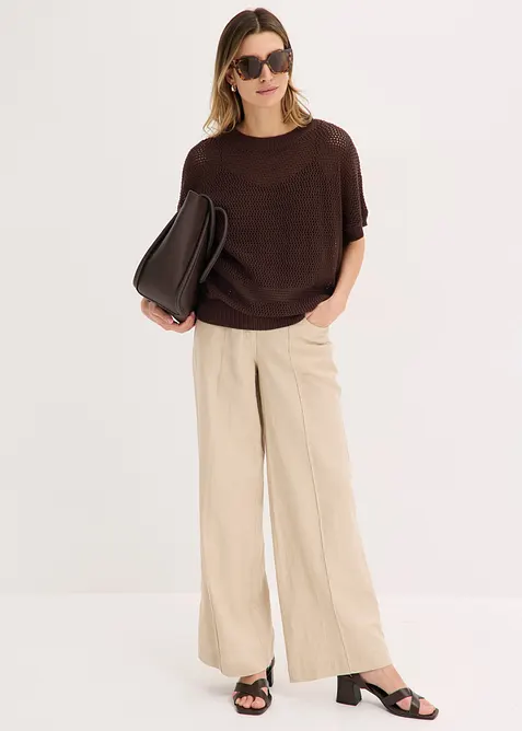 Oversize-Pullover aus Baumwoll-Mix, bonprix