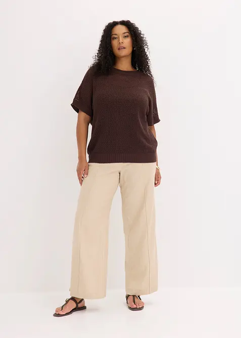 Oversize-Pullover aus Baumwoll-Mix, bonprix