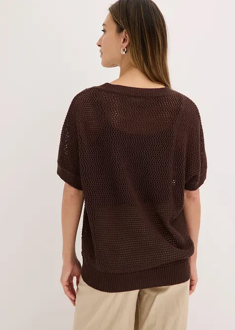 Oversize-Pullover aus Baumwoll-Mix, bonprix