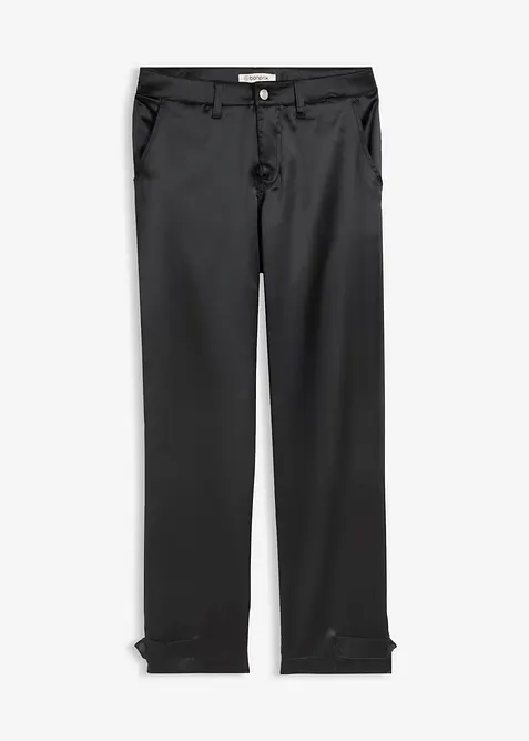 Barrel-Hose aus flie&szlig;endem Satin, bonprix