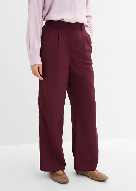 Pantalon &agrave; texture twill et taille extensible, bonprix