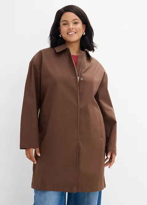 Trench oversize d&eacute;perlant, bonprix