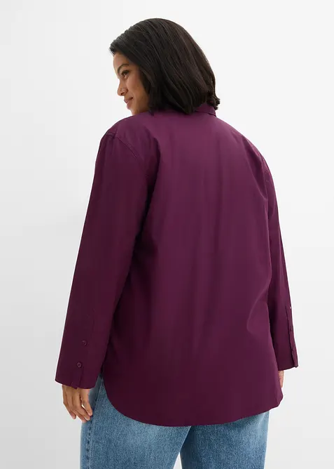 Hemdbluse aus reiner Bio-Baumwolle, bonprix