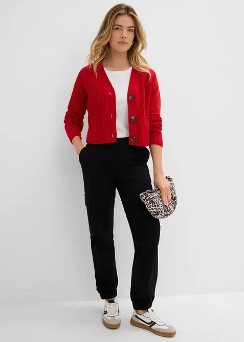 Grobstrickjacke aus reiner Baumwolle, bonprix