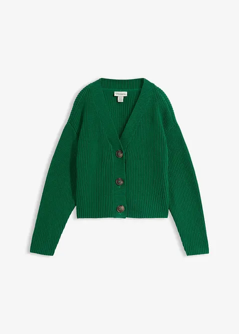 Grobstrickjacke aus reiner Baumwolle, bonprix