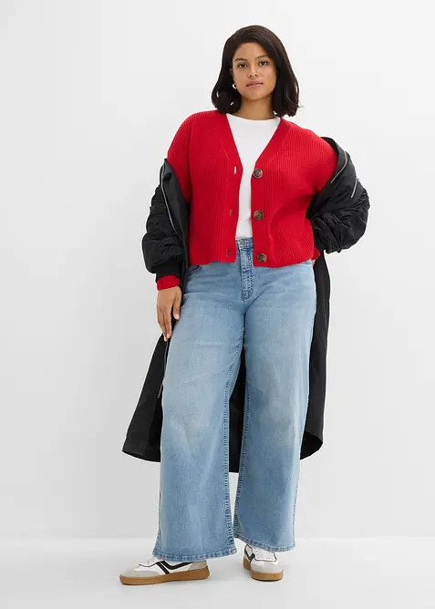 Gilet en grosse maille 100% coton, bonprix