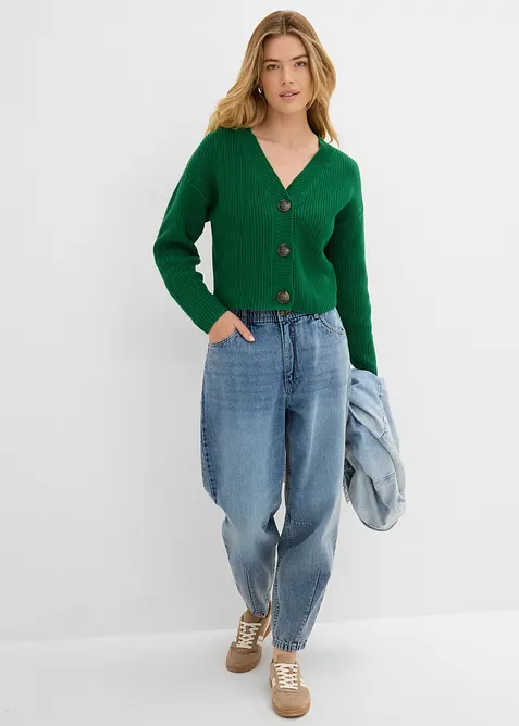 Grobstrickjacke aus reiner Baumwolle, bonprix