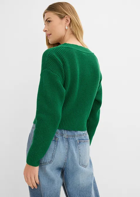 Grobstrickjacke aus reiner Baumwolle, bonprix