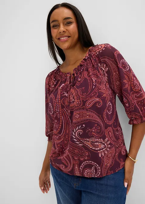 Blouse en mousseline, bonprix