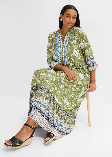 Tunika-Kleid aus flie&szlig;ender Viskose, bonprix