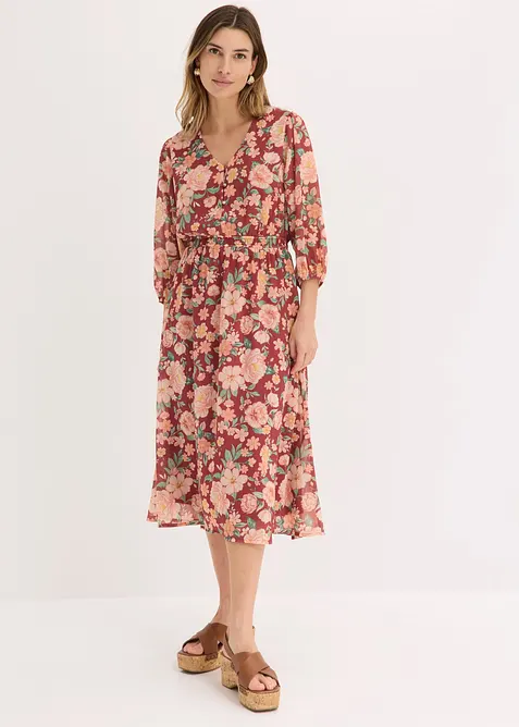 ausgestelltes Chiffonkleid, bonprix