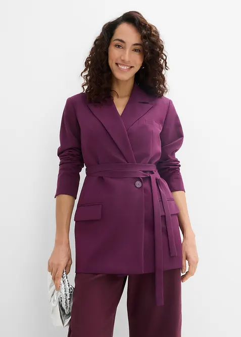 Blazer avec ceinture &agrave; nouer, bonprix