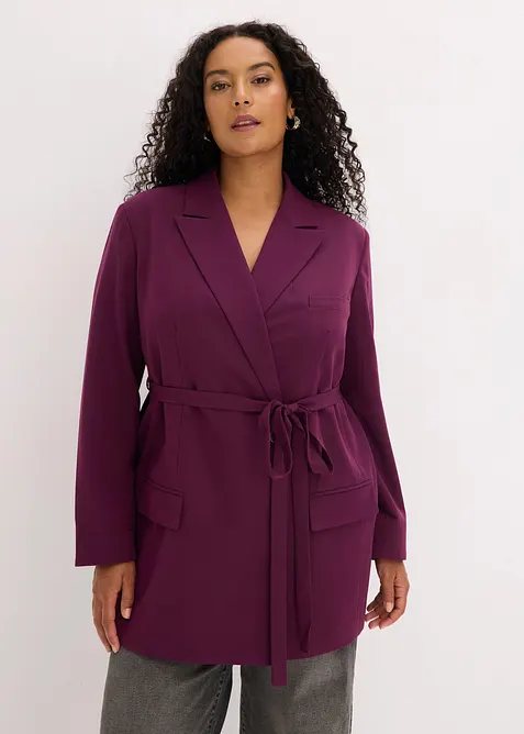 Blazer avec ceinture &agrave; nouer, bonprix