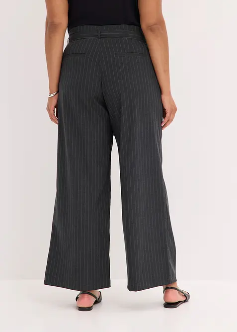 Pantalon large &agrave; pinces, bonprix