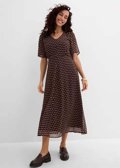 Midikleid aus flie&szlig;endem Satin, bonprix