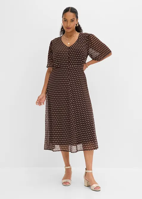 Midikleid aus flie&szlig;endem Satin, bonprix