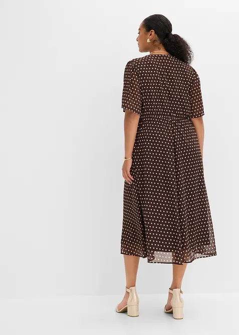 Midikleid aus flie&szlig;endem Satin, bonprix