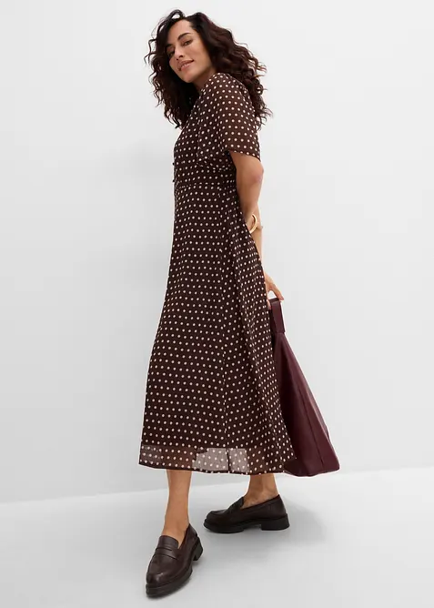 Midikleid aus flie&szlig;endem Satin, bonprix