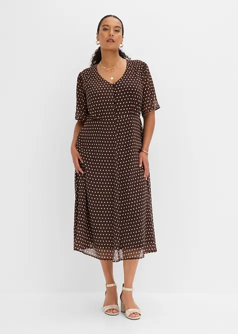 Midikleid aus flie&szlig;endem Satin, bonprix