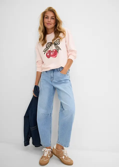 Sweat ample 100% coton, bonprix