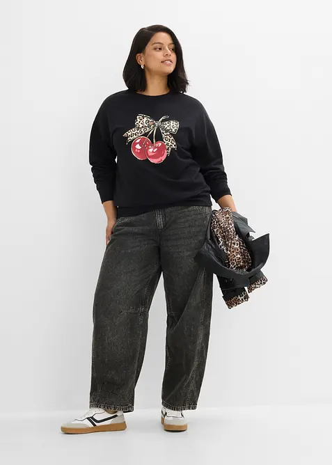 Sweat ample 100% coton, bonprix