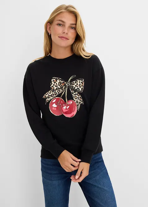 Weites Sweatshirt aus reiner Bio-Baumwolle, bonprix
