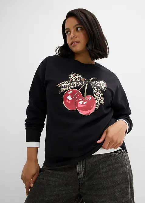 Sweat ample 100% coton, bonprix
