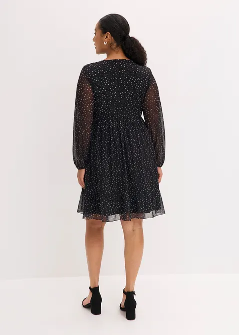 Jerseykleid aus feinem Mesh, bonprix