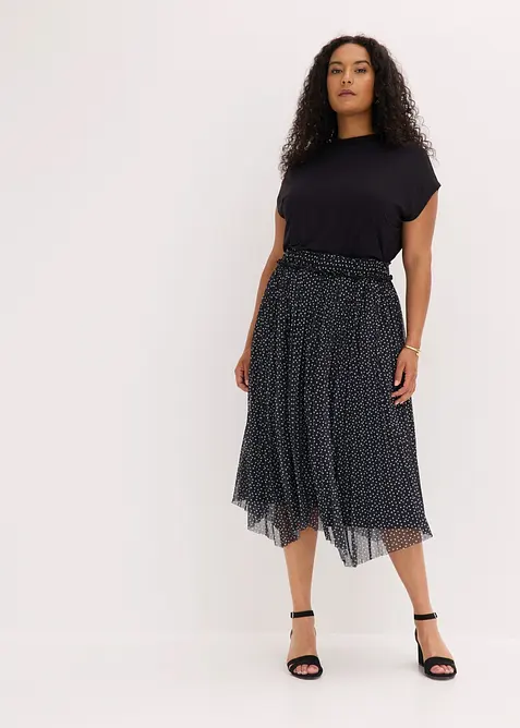 Jupe midi pliss&eacute;e, bonprix