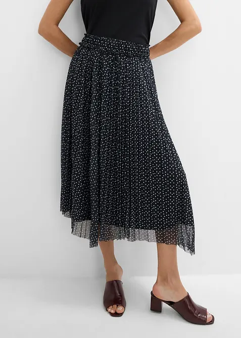 Jupe midi pliss&eacute;e, bonprix