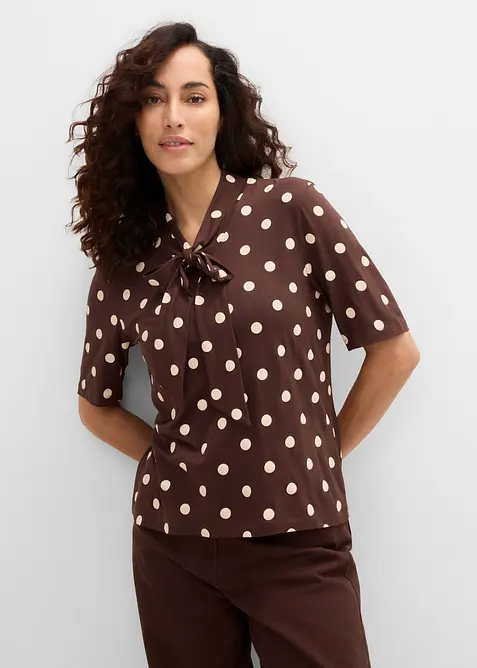 T-shirt avec lavalli&egrave;re, bonprix