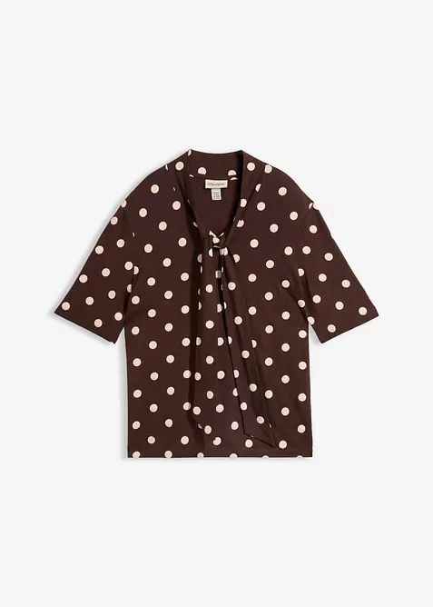 T-shirt avec lavalli&egrave;re, bonprix