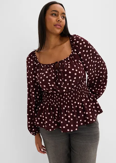 Blouse fluide en satin, bonprix