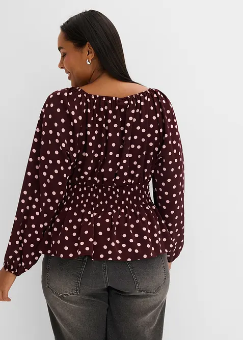 Blouse fluide en satin, bonprix