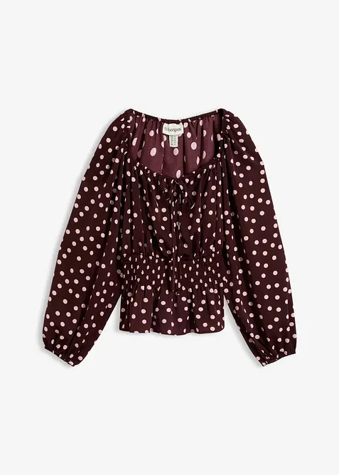 Blouse fluide en satin, bonprix