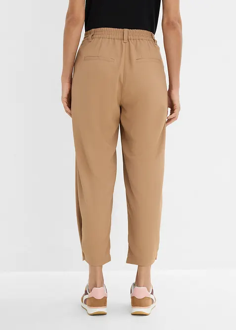Pantalon barrel en coton extensible, bonprix