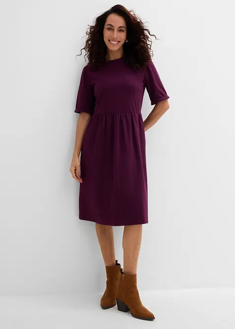 Shirtkleid aus elastischem Baumwoll-Mix, bonprix