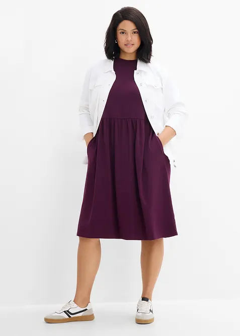 Shirtkleid aus elastischem Baumwoll-Mix, bonprix