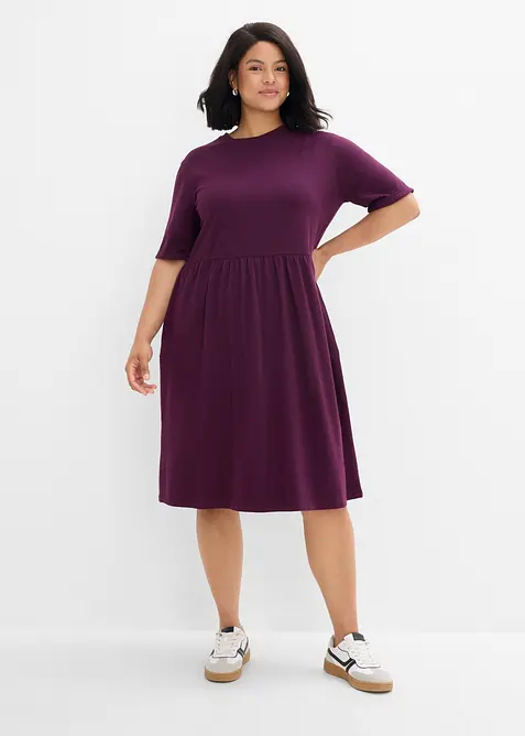 Shirtkleid aus elastischem Baumwoll-Mix, bonprix